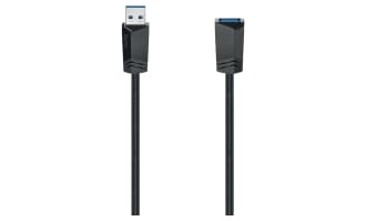 HAMA 200628 KABEL SKJØ USB 3.0 1,5M SORT