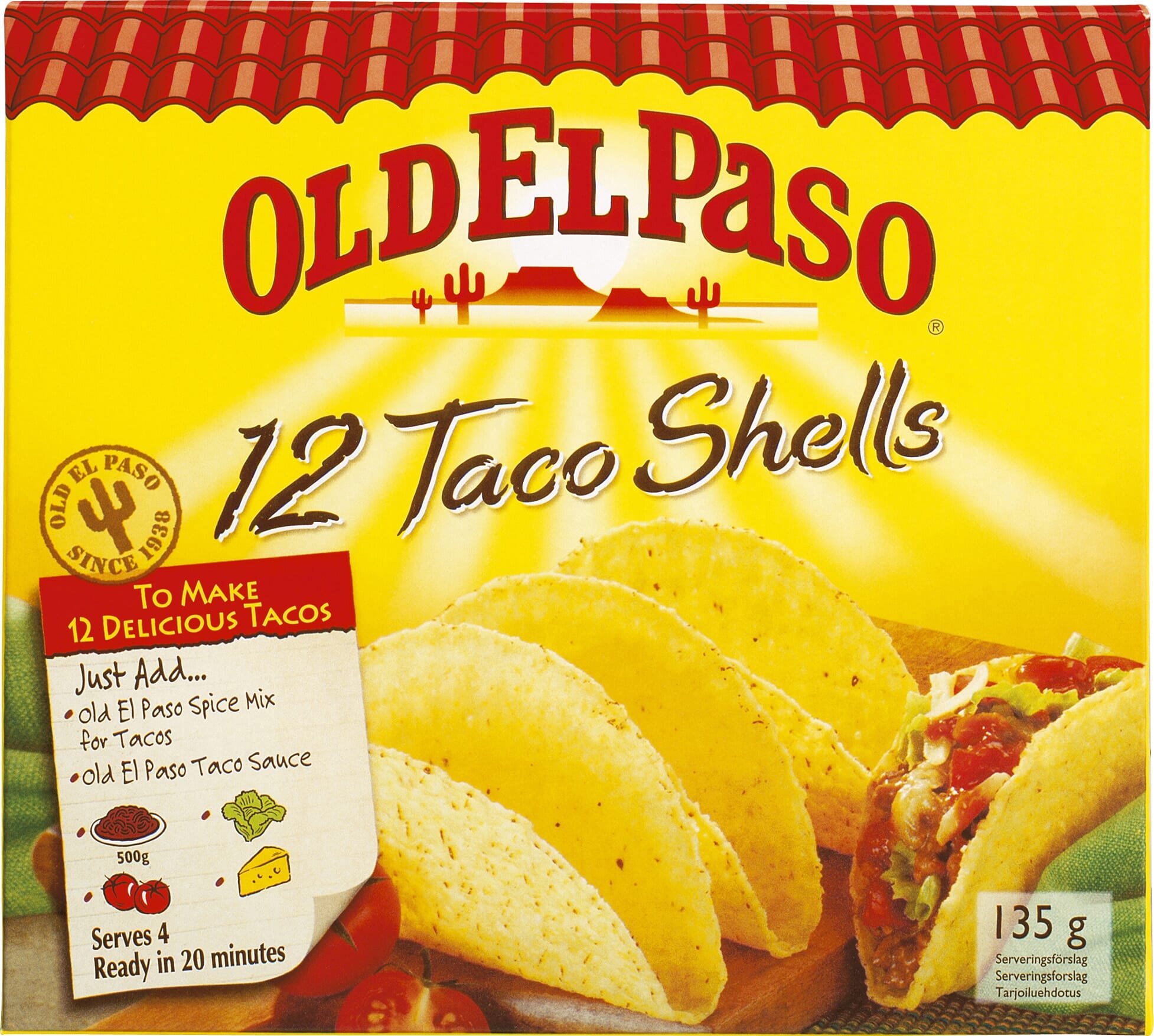 Old El Paso Taco Shells 12pk 156g Toolbox As 9054